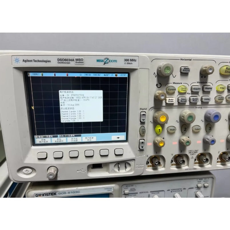 Agilent MSO6034A Mixed Signal Oscilloscope 300 MHz 4 Scopes/16 Digital Channels