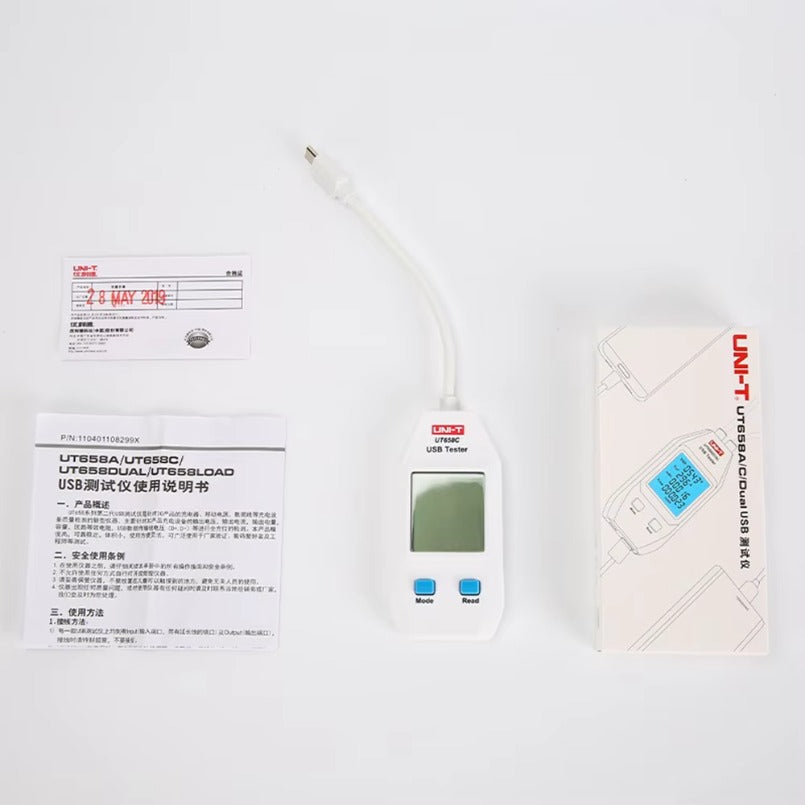 Uni-t UT658LOAD USB Tester Capacity Tester Meter USB Phone Computer Charging Voltage Current Energy Monitor LCD Backlight lexso