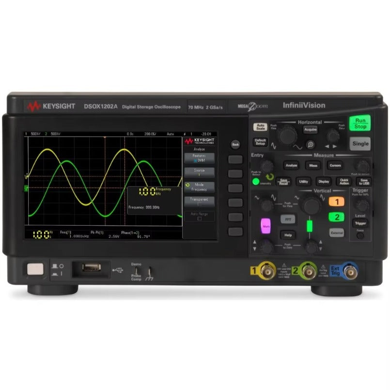 Keysight Technologies DSOX1202A InfiniiVision 1000 X Series 200MHz Bench Oscilloscope 2 Analogue Channels Measuring Instrument lexso