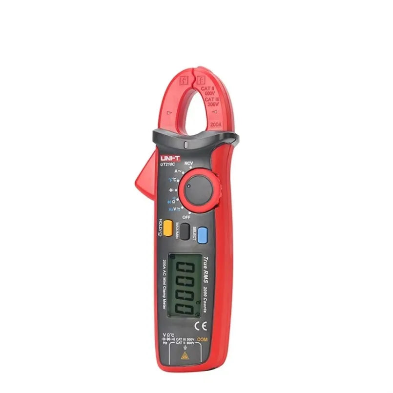 UNI-T UT210C Mini Handheld Clamp Meter True RMS Auto Range Temperature Test Multimeter AC Current Clamp lexso