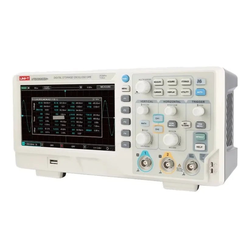 UNI-T UTD2102CEX+ 7-Inch TFT LCD Digital Storage Oscilloscope Portable 100mHz 2 Channels Automotive Oscilloscope with USB 1GSa/S lexso