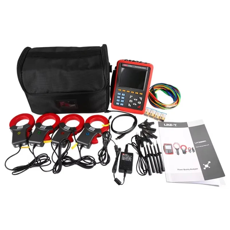 UNI-T UT285C 3 Phase Power Quality Analyzer Harmonics Power Quality Analyzer Power Analyzer Monitor with 1000A Current Clamp lexso