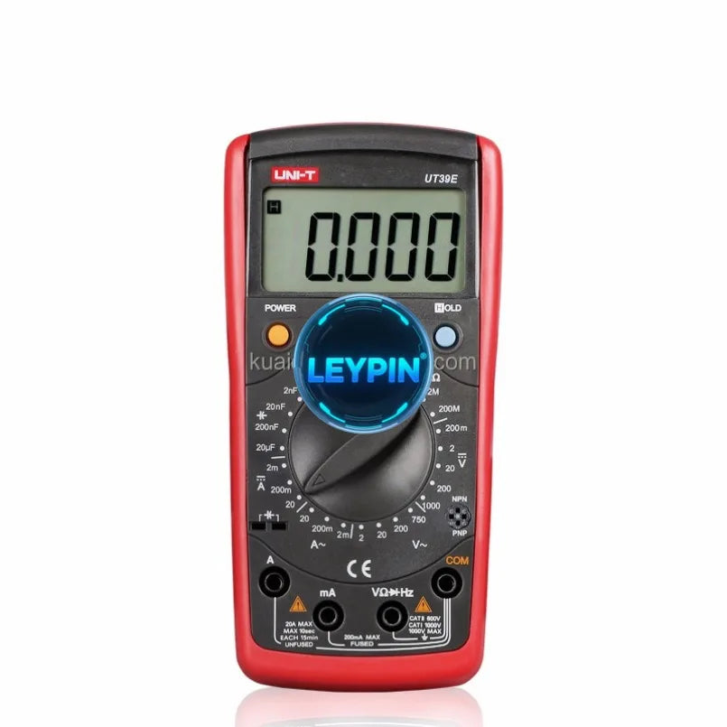 UNI-T UT39E Manual Range Digital Multimeters Transistor DC/AC Volt Ampere Resistance Capacitance Frequency Meter     lexso