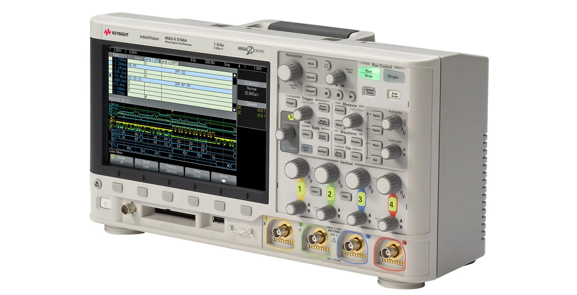 TTLTES KEYSIGHT MSOX3104A Mixed Signal Oscilloscope 1 GHz 5 GSa/s Sample Rate 4 Analog Plus 16 Digital Channels