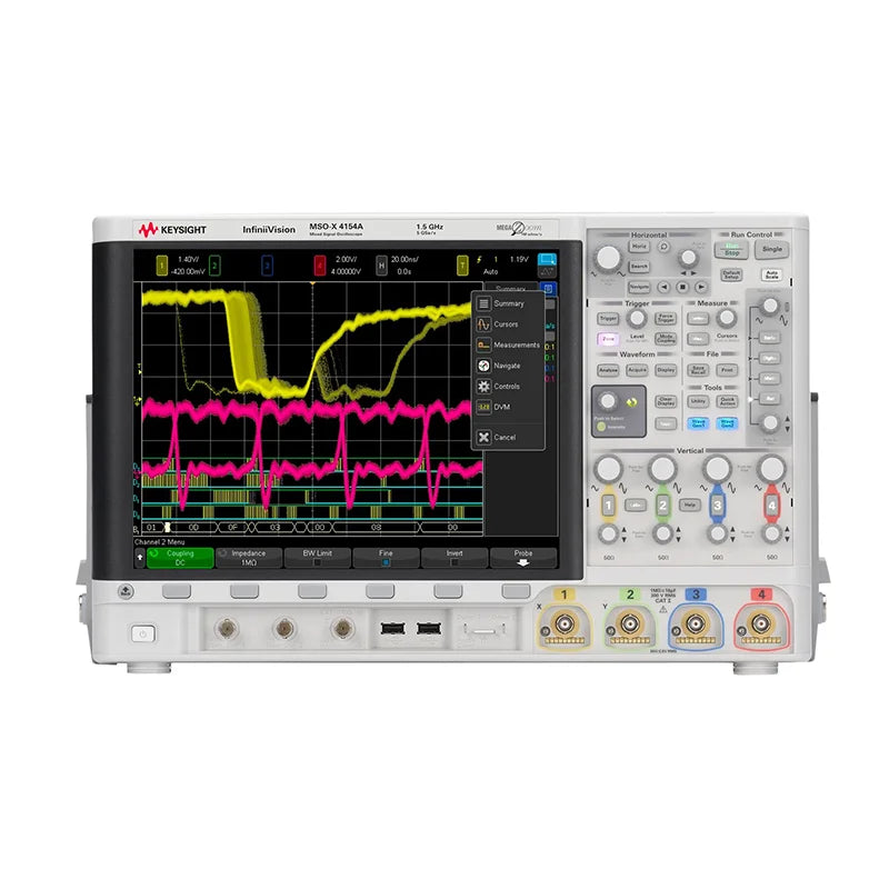 Keysight InfiniiVision 4000 X Series MSOX4154A Mixed Signal Oscilloscope, 1.5 GHz, 4 Analog Plus 16 Digital Channels