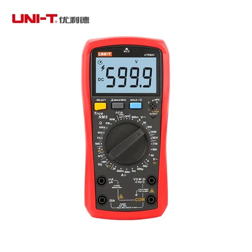 Unit -T Ut890C Multimeter Digital Display Maintenance Electronic Equipment Ammeter Test Resistance Ohm Test Automatic Range lexso