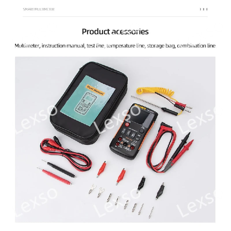 Q1 Digital Multimeter 9999 Analog Tester REAL RMS Professional Multi-Metro DIY Transistor Capacitor NCV Tester Lcr Meter    ytdi