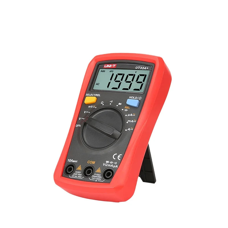 UNI-T UT33A+ Digital Multimeter AC DC Voltage Meter Capacitance Tester Ammeter Current Resistance Multimeter LCD 1999 Count lexso