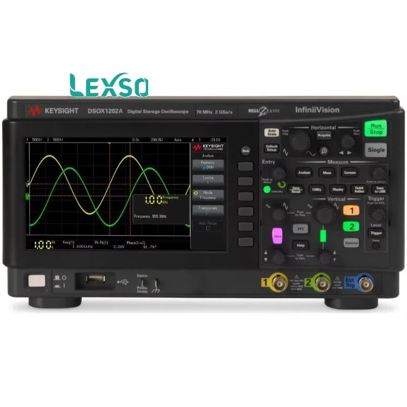 Keysight Technologies DSOX1202A InfiniiVision 1000 X Series 200MHz Bench Oscilloscope 2 Analogue Channels Measuring  lexso