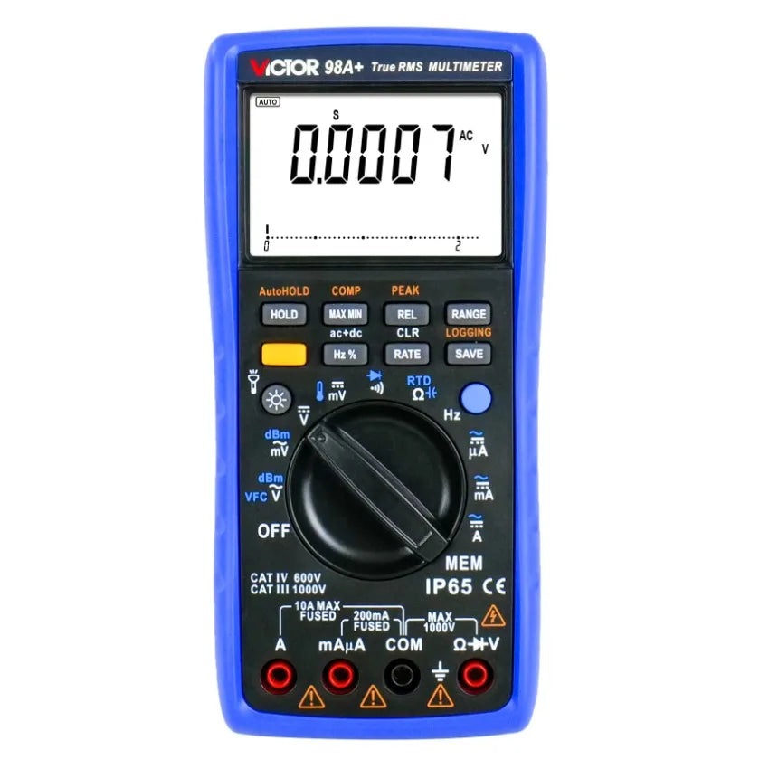 VICTOR VC98A+ Digital Multimeter 22000 Words With AC Hz Peak Measurement Digital Multimeter Bar Graph True RMS DMM Meter   ytdi