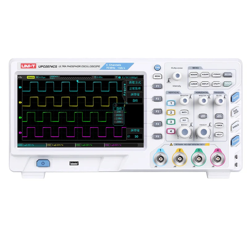 UNI-T UPO2074CS 4 Channel Digital Oscilloscope Adjustable Digital Phosphor Oscilloscope 70Mhz Benchtop Precision Laboratory lexso