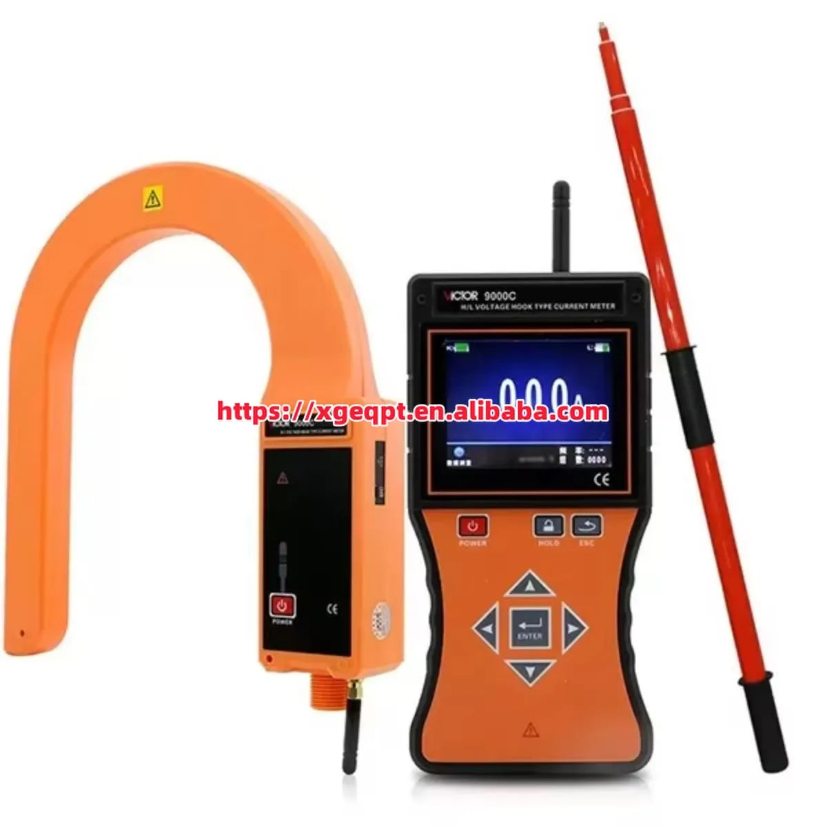 VICTOR 9000 Auto 0.1mA-1000A Digital High Low Voltage Clamp CT Current Meter Line Test Below 23kV AC 40kV/rms   ytdi