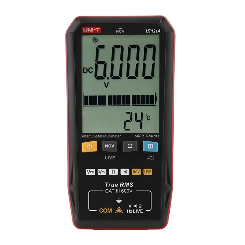 UT121A Smart Digital Multimeter True RMS Voltage Frequency Dual Display NCV LIVE Auto Range 6199 Count Meter lexso