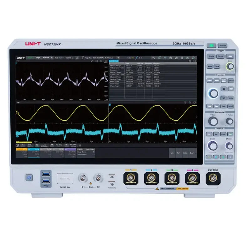 UNI-T MSO7204X 2GHz, 4-Channel, 10 GSa/s Mixed Signal Oscilloscope with 15.6 Inch Touch Screen Display