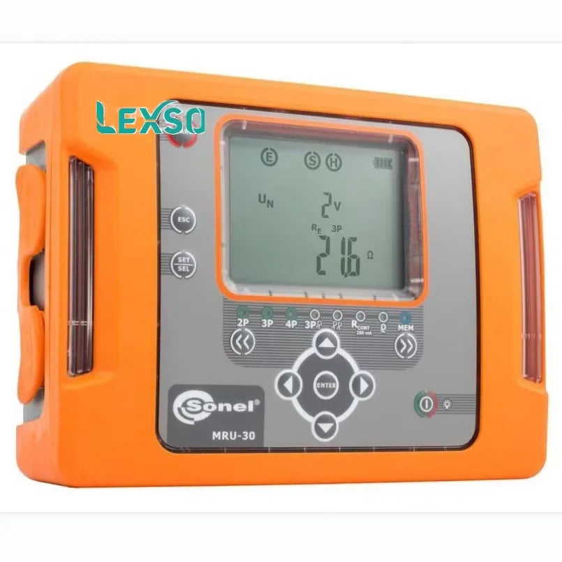 Sonel MRU-30 Earth Resistance and Resistivity Meter with Interference Voltage 0V-100V and Operating Temperature 10-50C  lexso