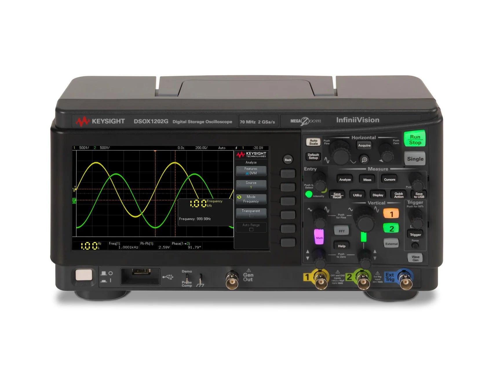 osciloscopio Keysight Technologies DSOX1202G/DSOX1202A-200 InfiniiVision 1000 X Series 200MHz Bench Oscilloscope with 2 Analogue Channels   ytdi