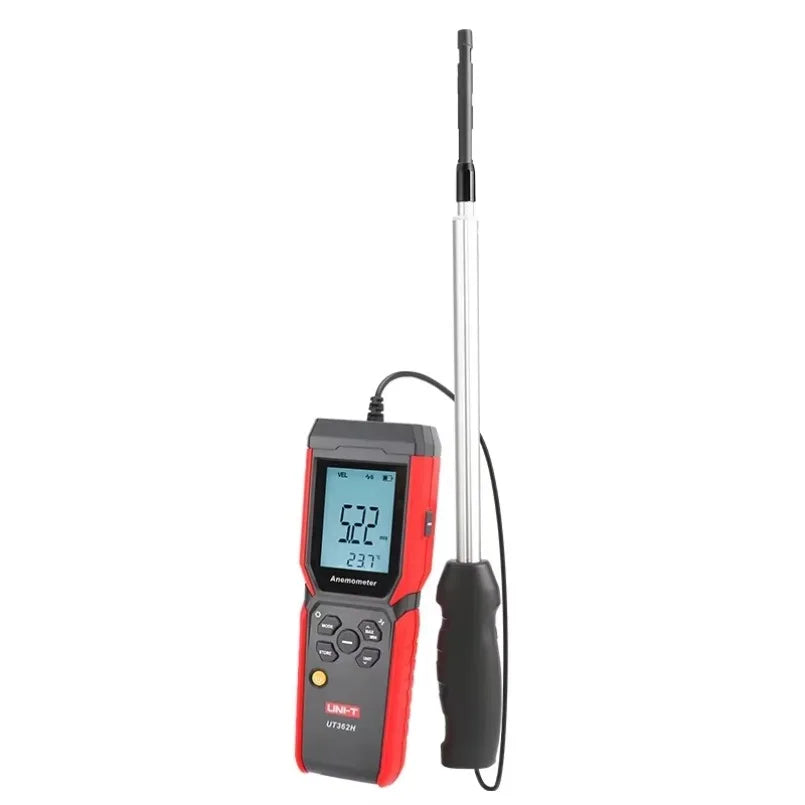 UNI-T UT362H Professional Airflow Temperature Air Volume Split Probe Measurement Hot Wire Anemometer Sensor Wind Speed Meter lexso