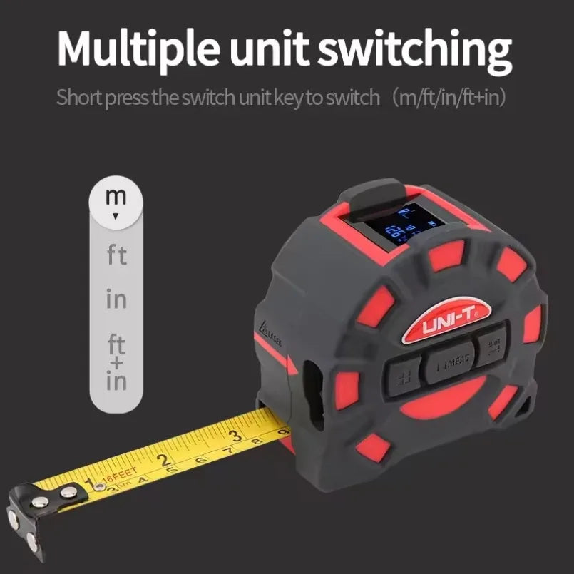 UNI-T LM50T Portable Laser Range Tape Measuring Laser Meter Tape Precise Mini Digital Tape Measure Laser Ddistance Meter lexso