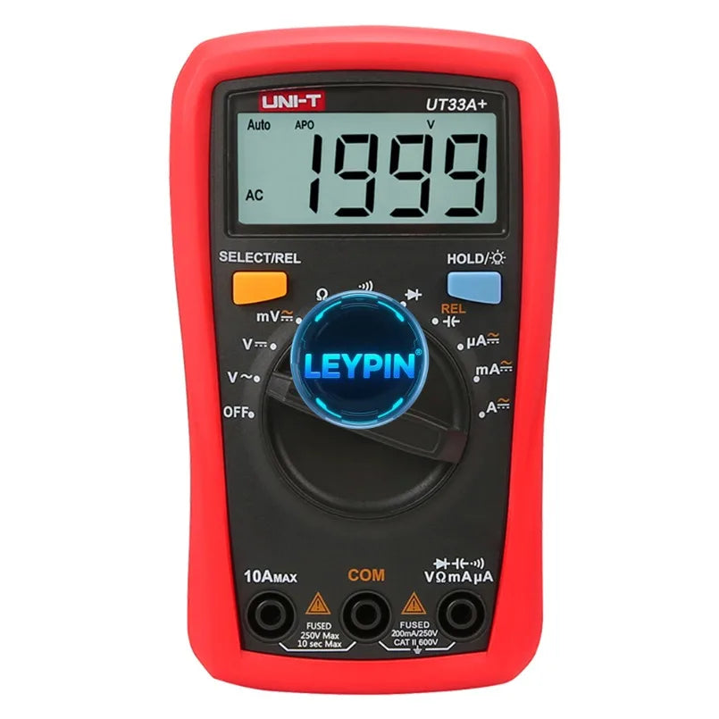 UNI-T Digital Multimeter UT33A+ Auto Range Voltage Current Resistance Measure LCD AC DC +2mF Capacitance NCV Tester  lexso