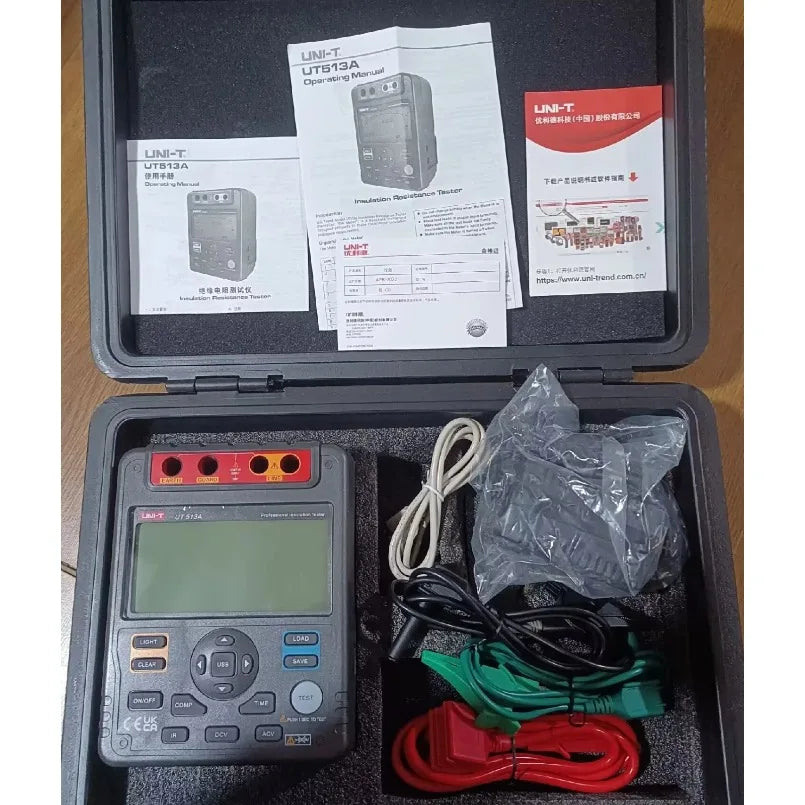UNI-T UT513A Insulation Resistance Tester 30 Analogue Bar Graph AC DC 500V 1000V 2500V 5000V Tester USB PC Software lexso