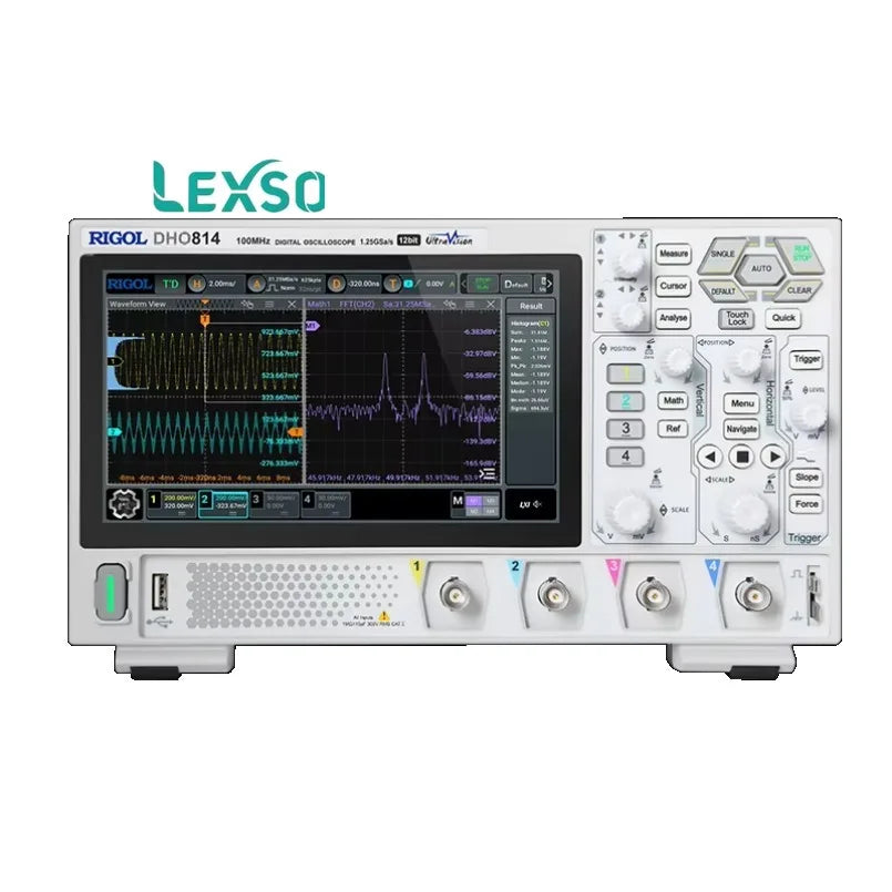Rigol DHO814 Digital Oscilloscope 25Mpts Maximum Storage Depth 4 Channels 1.25GSa/s Sampling Rate lexso