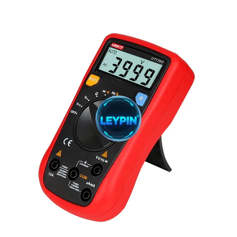 UNI-T UT136D 3999 Count Handheld LCD Digital Multimeter AC DC Voltage Voltmeter Ohm Voltage Tester Meter  lexso