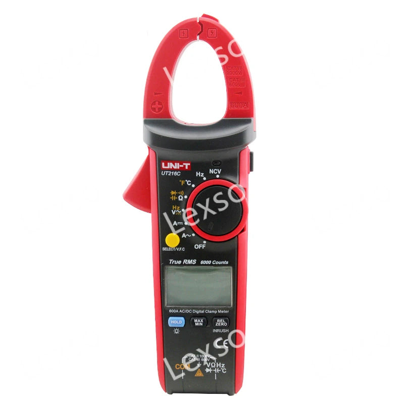 UT216C Voltmeter Ammeter Auto Range Tester 600A Digital Clamp Meter    ytdi
