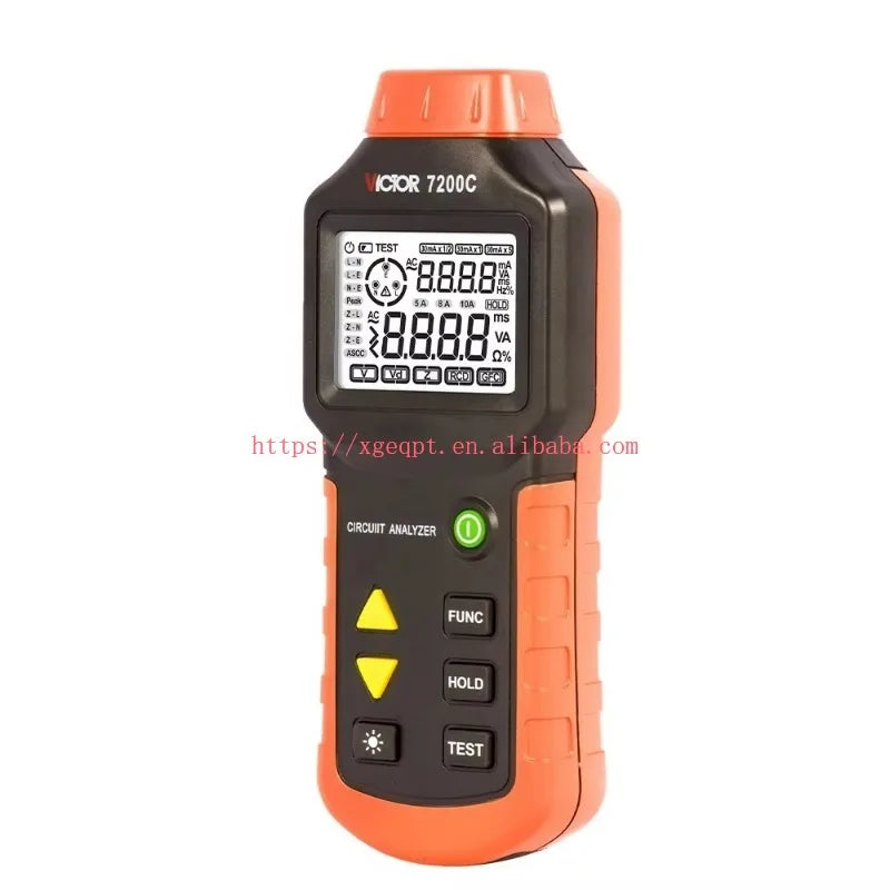 VICTOR 7200C DIGITAL CIRCUIT ANALYZER High Definition LCD Screen with 6 AAA Battery and Clearhandwriting   ytdi