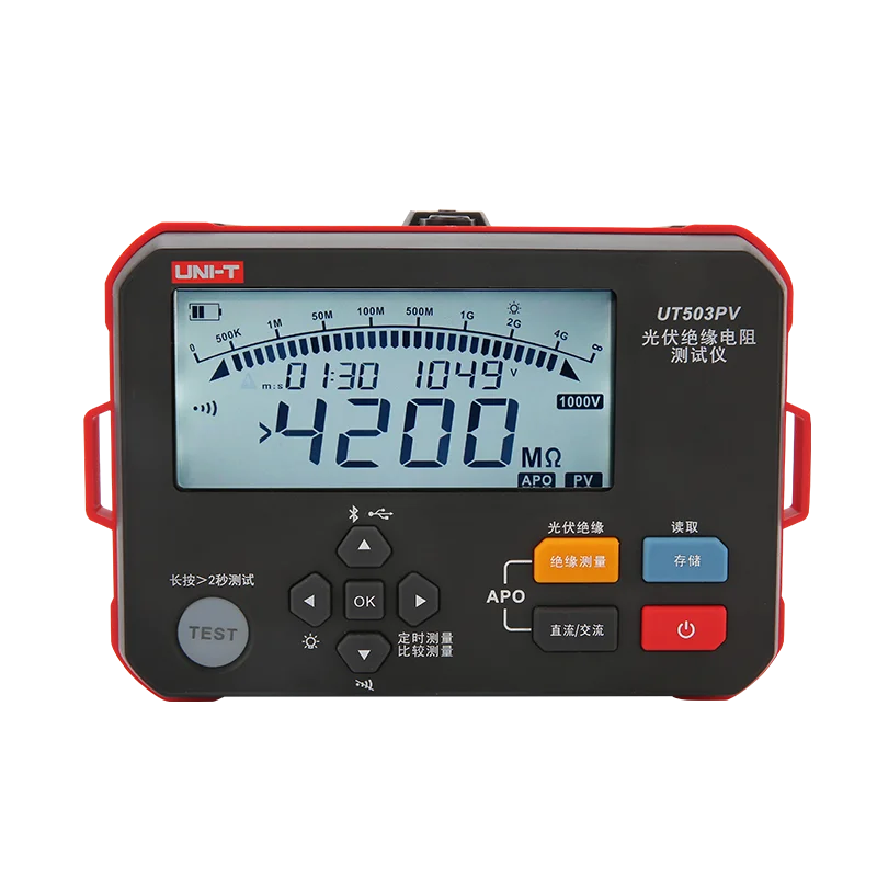 UNI-T UT503PV PV Insulation Resistance Tester Voltage DC 1000V AC 600V Insulation Resistance 4000M with High Voltage Alarm LS    ytdi