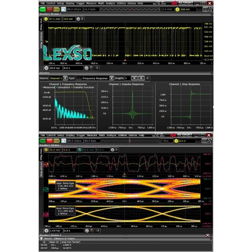 Keysight MSOS404A HD Oscilloscope: 4 GHz, 4 Analog Channels Plus 16 Digital Channels Maximum Memory Depth 8 Million Points lexso