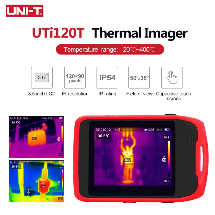 UNI-T UTi120T Industrial Mini Thermal Imager -20~400C PC Software for Data Analysis and Report Output    ytdi