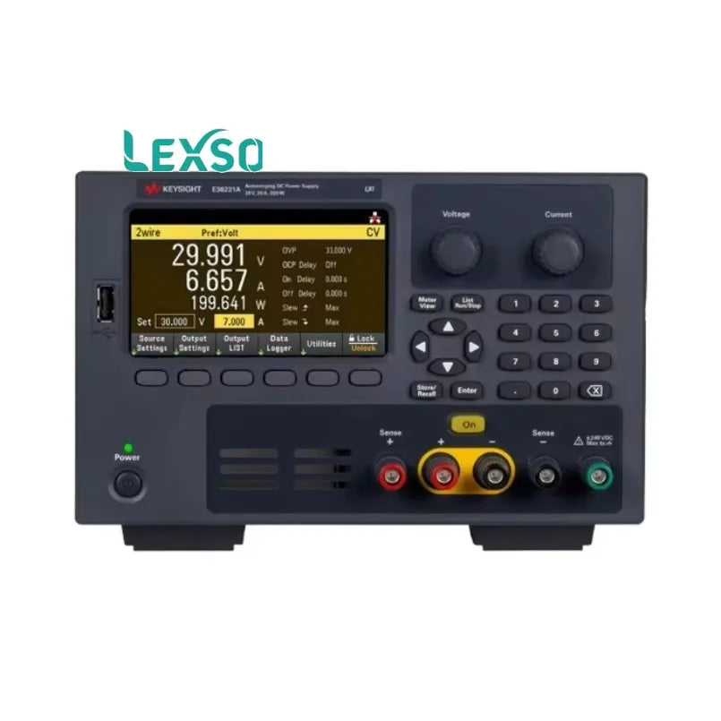 Keysight E36231A 200W 30V, 20A, Output 1: 0 to 30 V, 0 to 20 A, Voltage: 0.03% + 4 mV    lexso