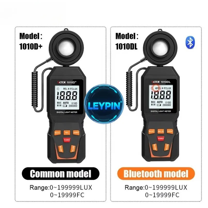 Victor 1010D+ 200000 Lux Separate Probe  Sensor Rotatable Light Meter  Illuminometer Digital Lux Meter    ytdi