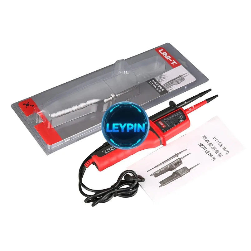 UNI-T UT15B Waterproof Tester Built-in Light RCD Phase Position Rotation Test Voltage Testers Resistance Tester     lexso