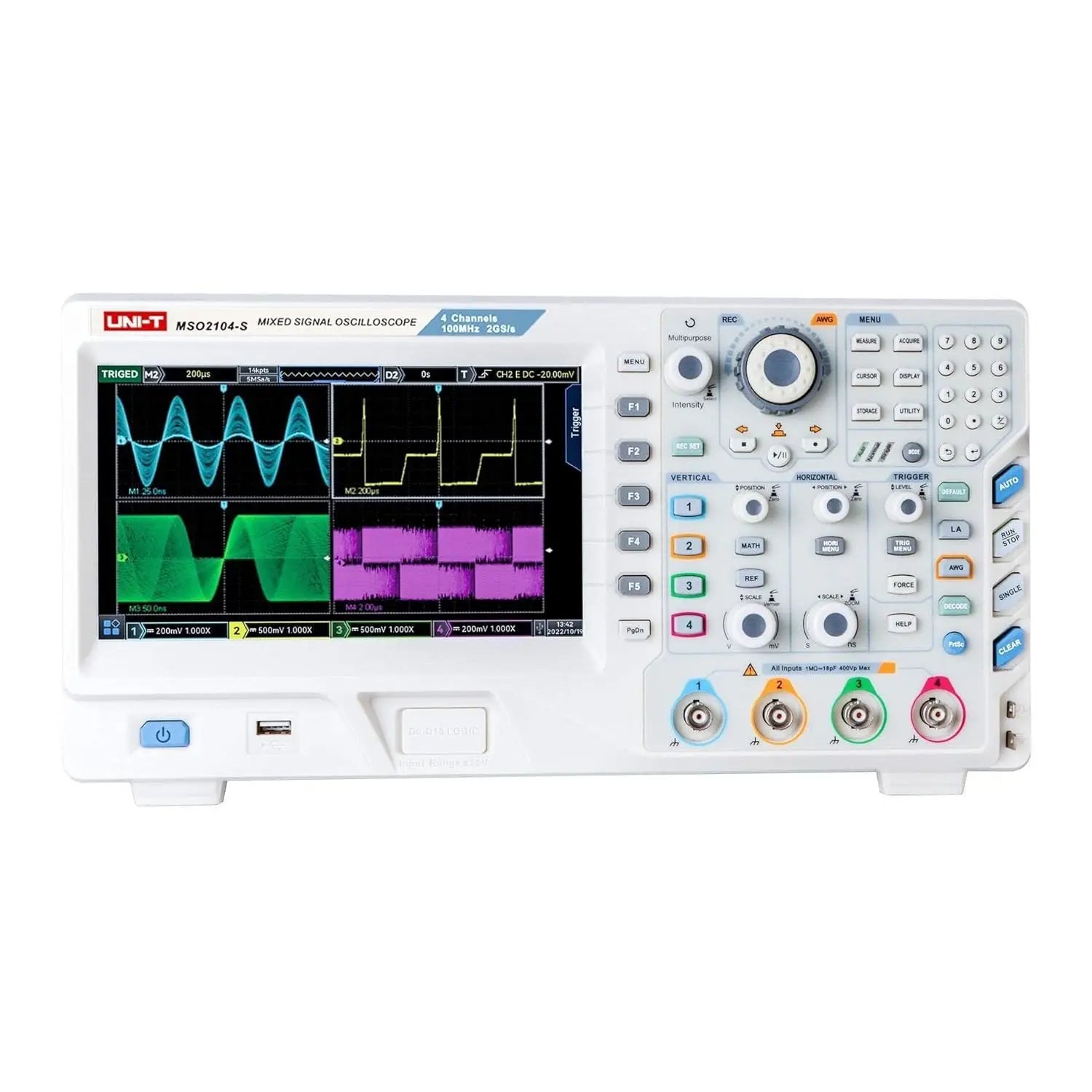 UNI-T MSO2104-S 100MHz Digital Oscilloscope with 4 16Ch MSO and Signal Generator OEM Customizable for Test Instrument