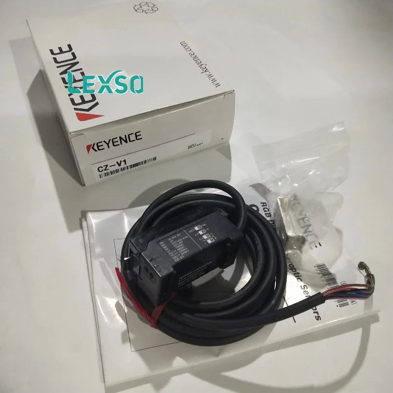 KEYENCE CZ-V1 RGB Digital Fiber Optic Sensor Amplifier for Color Mark & Label Detection lexso