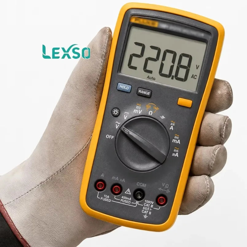 15B+ Electric Digital Multimeter Plastic Household Use Measures AC/DC Voltage/Current 1000V 10A Resistance Continuity  lexso