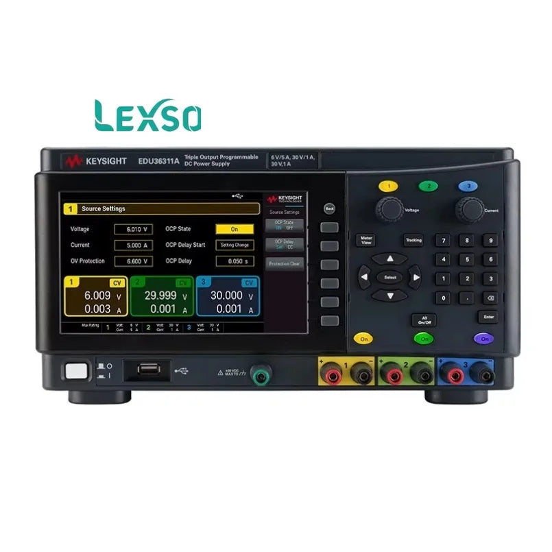 Keysight Smart Bench Essentials DC Power Supply Model EDU36311A 90W Triple Output 7\" Display USB/LAN for Test Instruments lexso