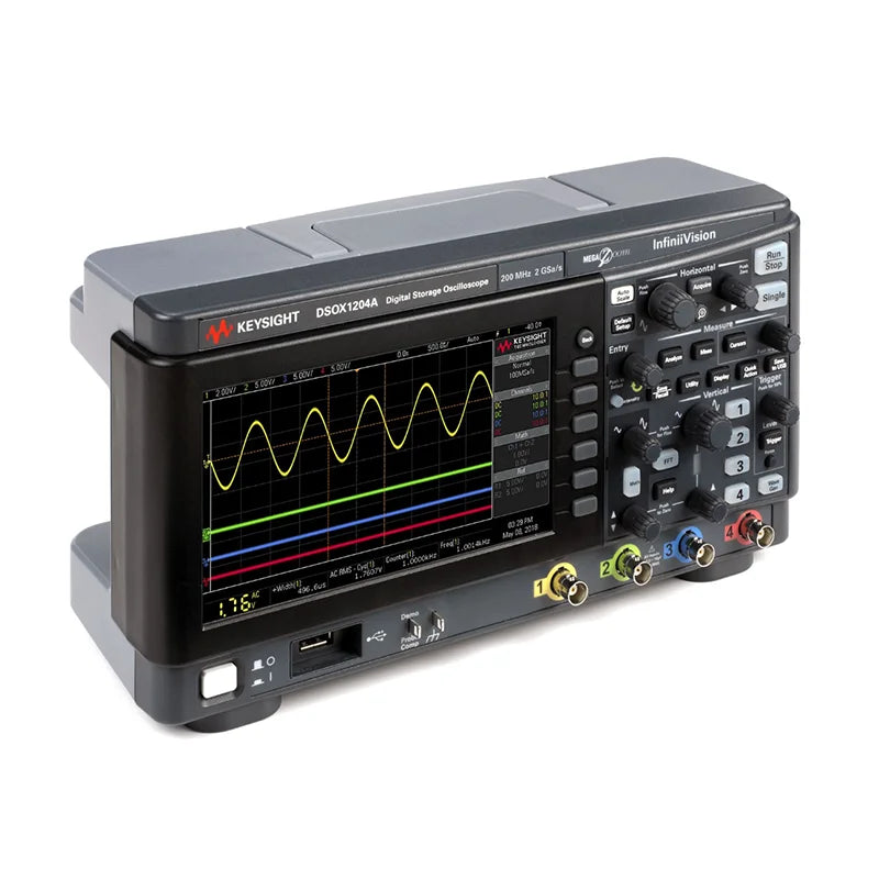 Keysight DSOX1204A Digital Oscilloscope, 70-200MHz 4 Analog Channels for University Education - New Original, Ready to Ship