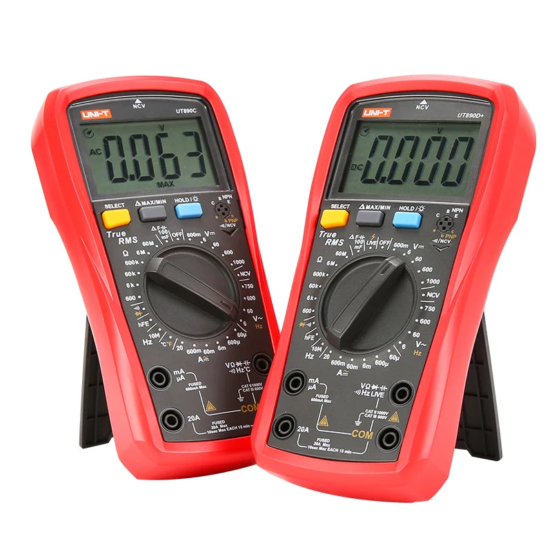 UNI-T UT890D+ Precise Digital Multimeter Tester True RMS AC to DC Voltmeter 100mF Capacitance Temperature Meter Electrician Tool lexso