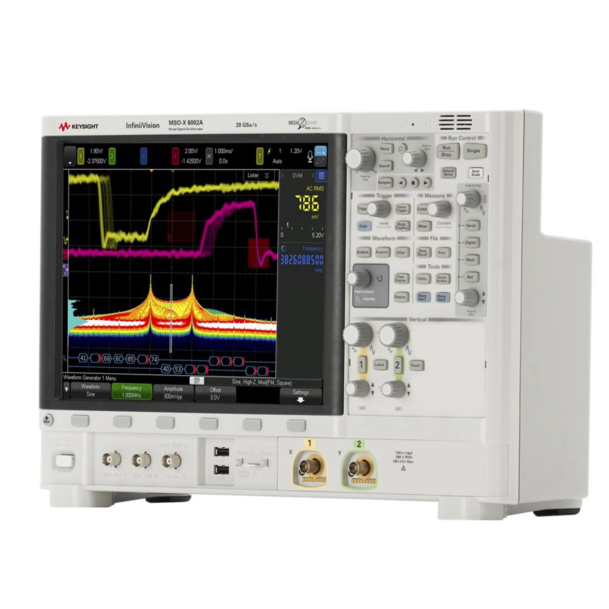 Keysight MSOX6002A Mixed Signal Oscilloscope: 1 GHz - 6 GHz, 2 analog and 16 digital channels