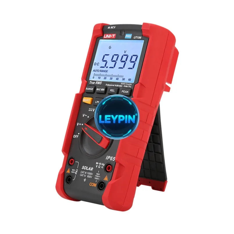 UNI-T UT196 Professional Multimeter 1700V DC True RMS Solar Pro 1700V DC 1500Vrms AC IP65 CE UKCA CETLus Certification     lexso