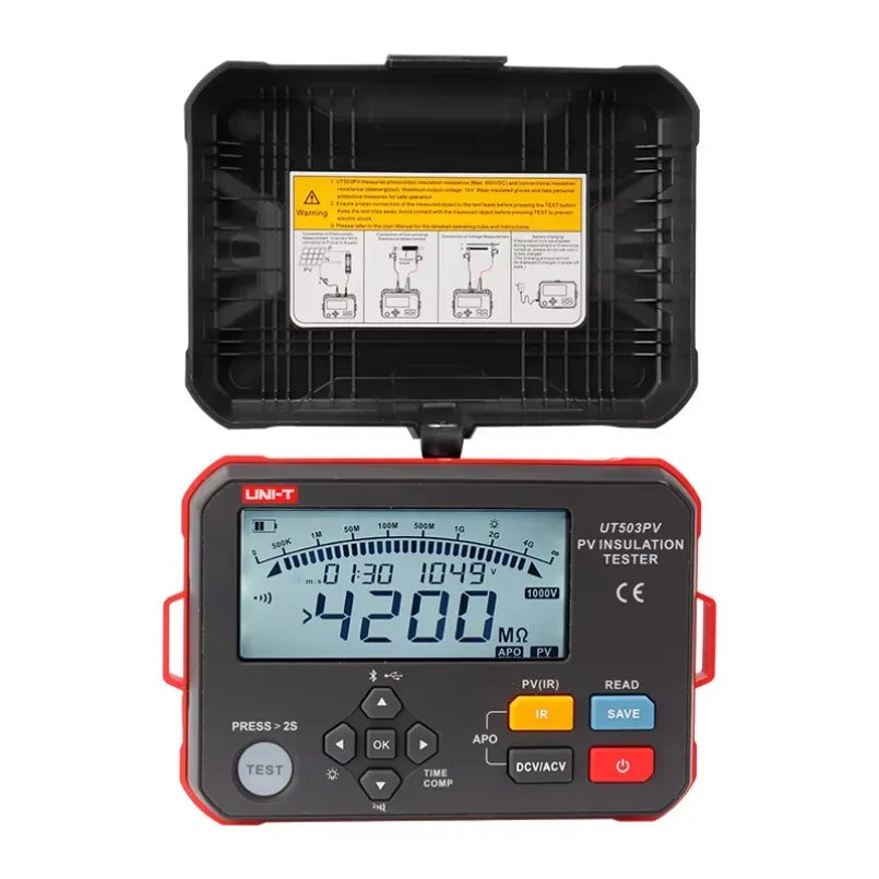 UNI-T UT503PV Digital Display Automatic AC and DC Voltage Recognition PV Insulation Tester with Measurement Features lexso