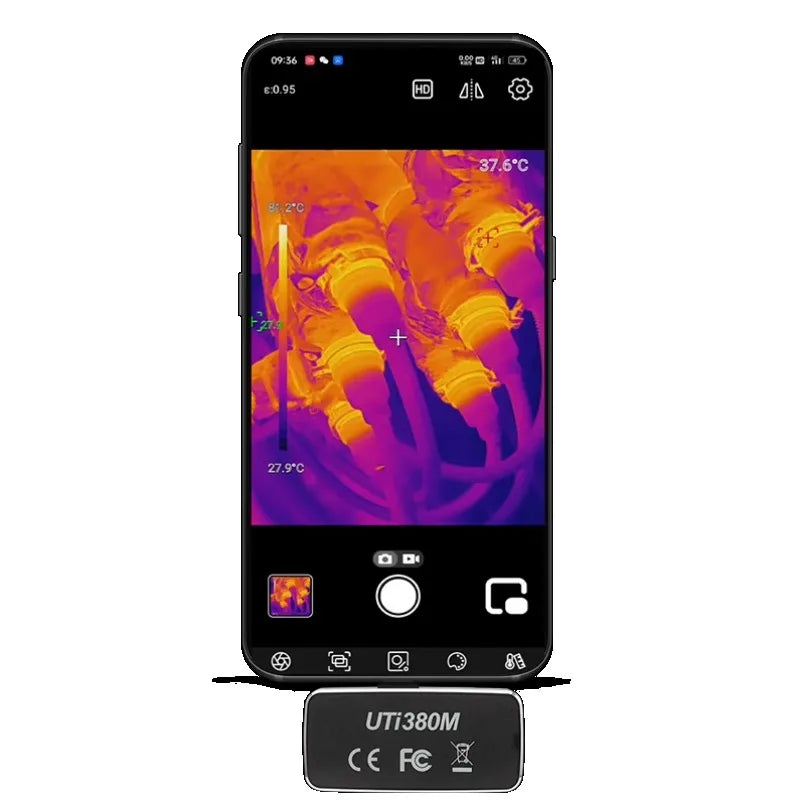UNI-T UTi380M Android Phone Thermal Camera 400 300 Resolution -20 -550  Industry Manual Focus Night Vision Video Thermal Imaging lexso