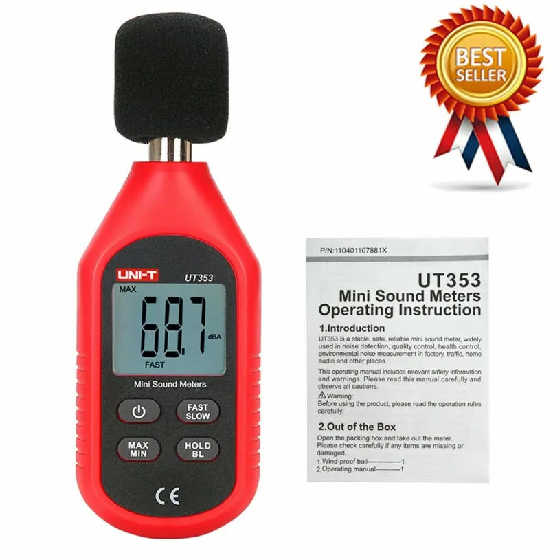 UNI-T UT353 Decibel Meter Digital Sound Level Meter 30-130dB Audio Noise lexso