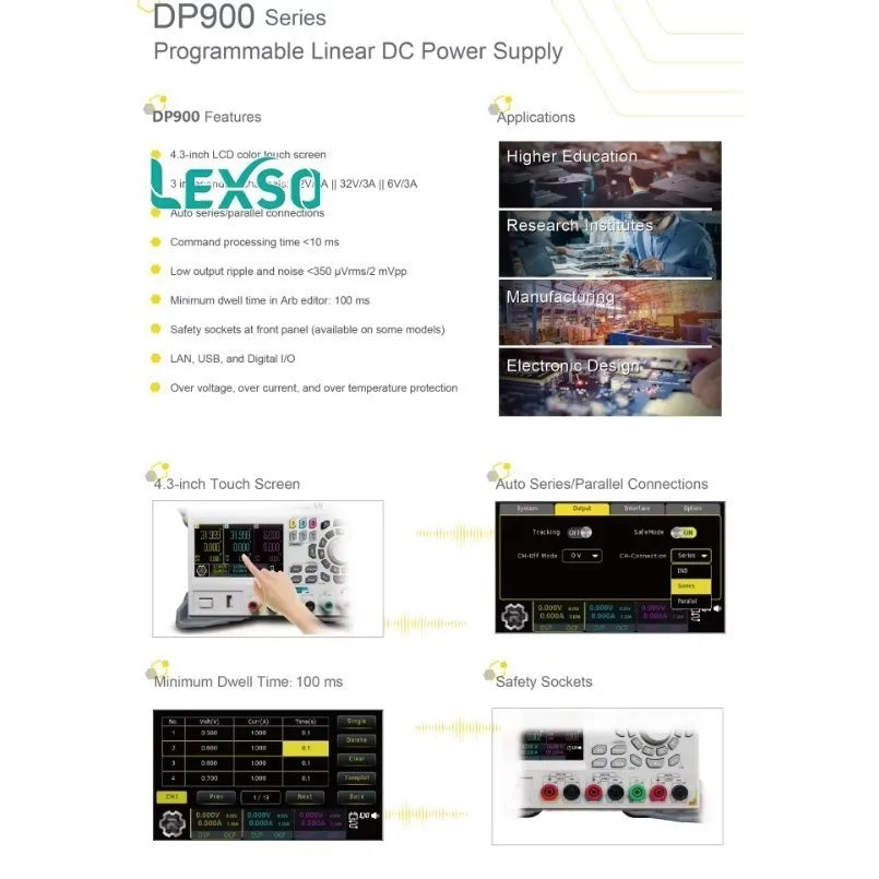 Rigol DP932A Programmable Dc Power Supply One-click Switching Between Series And Parallel Modes For Flexible Testing  lexso