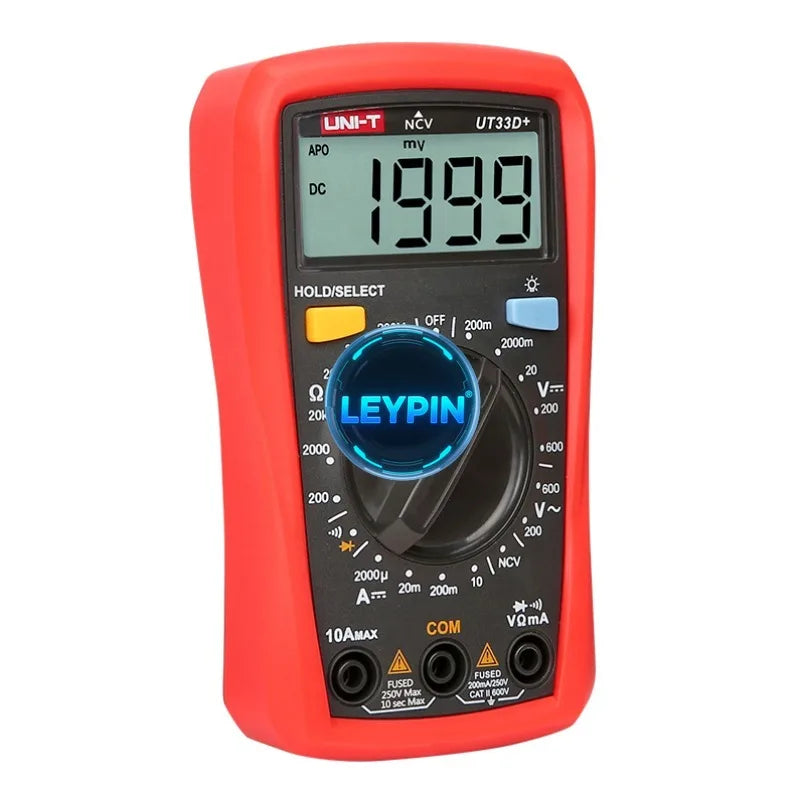 UT-33D+ Uni-t Multimeter AC DC Current Resistance NCV Tester Handheld Multimeter Digital     lexso