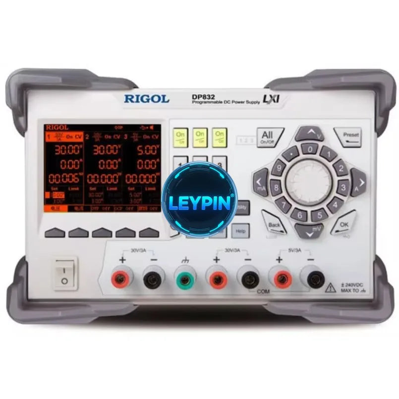 Rigol DP832 3 Channels Triple Output Programmable Linear DC Power Supply (30V/3A, 195W)     lexso