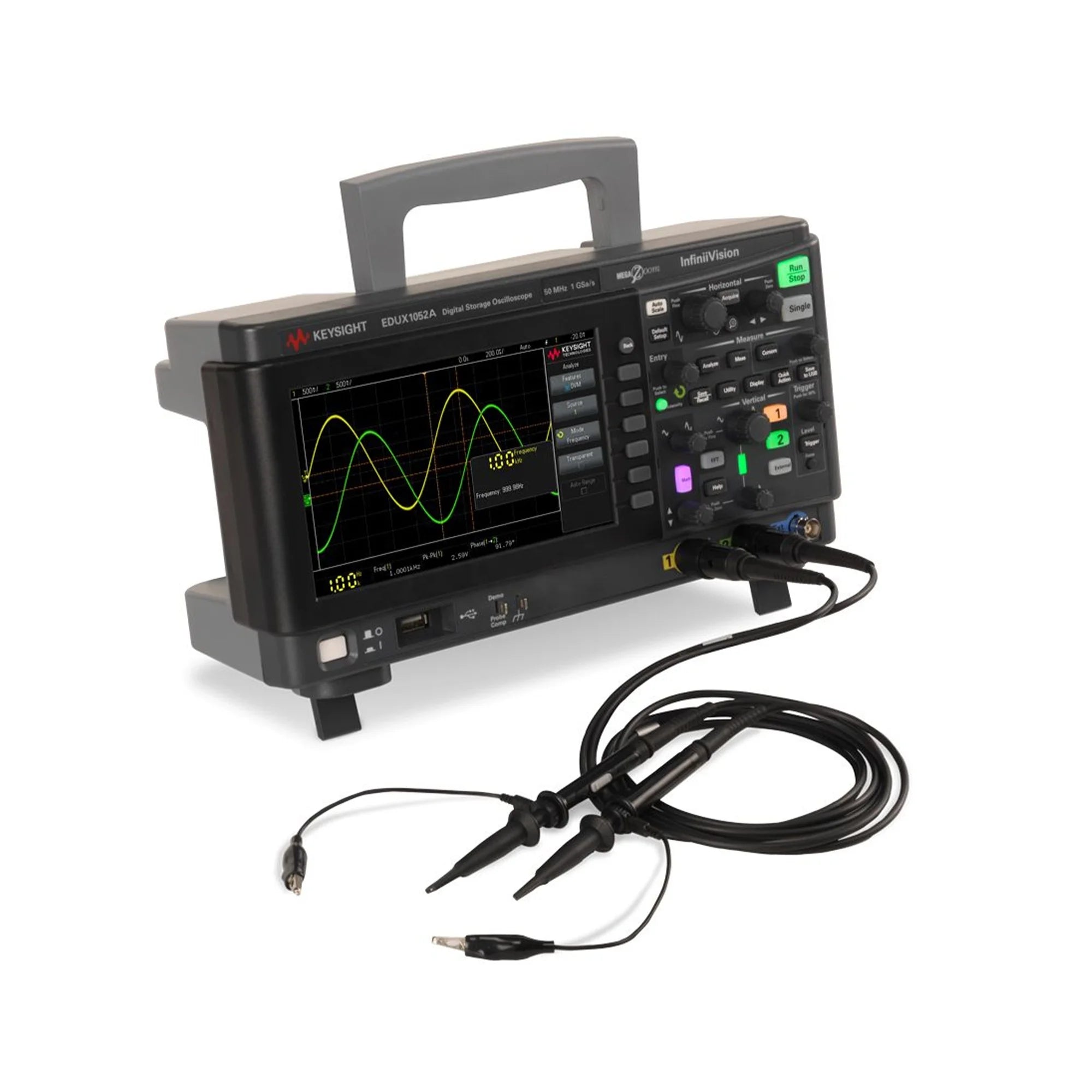Keysight EDUX1052A Oscilloscope: 50 MHz, 2 Analog Channels