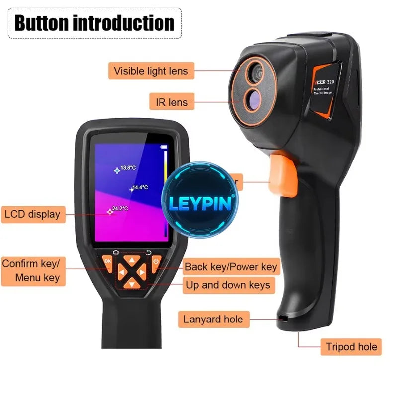 VICTOR 320 Handy Thermal Imager Temperature Controller Digital Thermometer -20 to 400 Centigrade USB Interface    ytdi